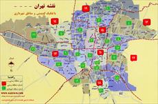 نقشه اتوكد مناطق تهران بصورت قطعه بندي