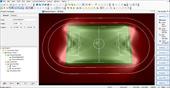 فایل روشنایی استادیوم فوتبال با نرم افزار دیالوکس Dialux