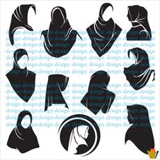طرحهای وکتور مقنعه و حجاب اسلامی